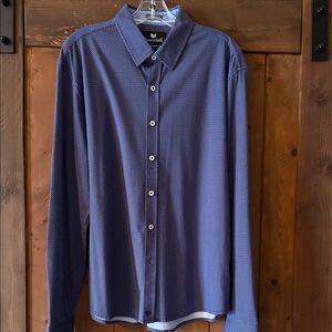 Men's  Butter Cloth Blue & White Button-Up Shirt